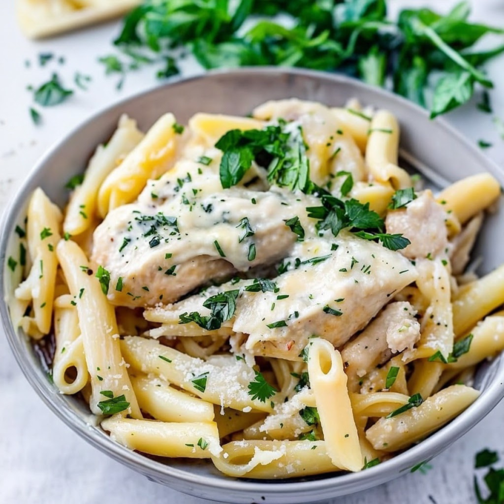 Creamy Garlic Parmesan Chicken Pasta Recipe