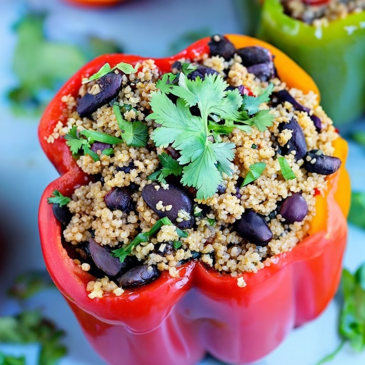 Spicy Black Bean Stuffed Peppers Recipe
