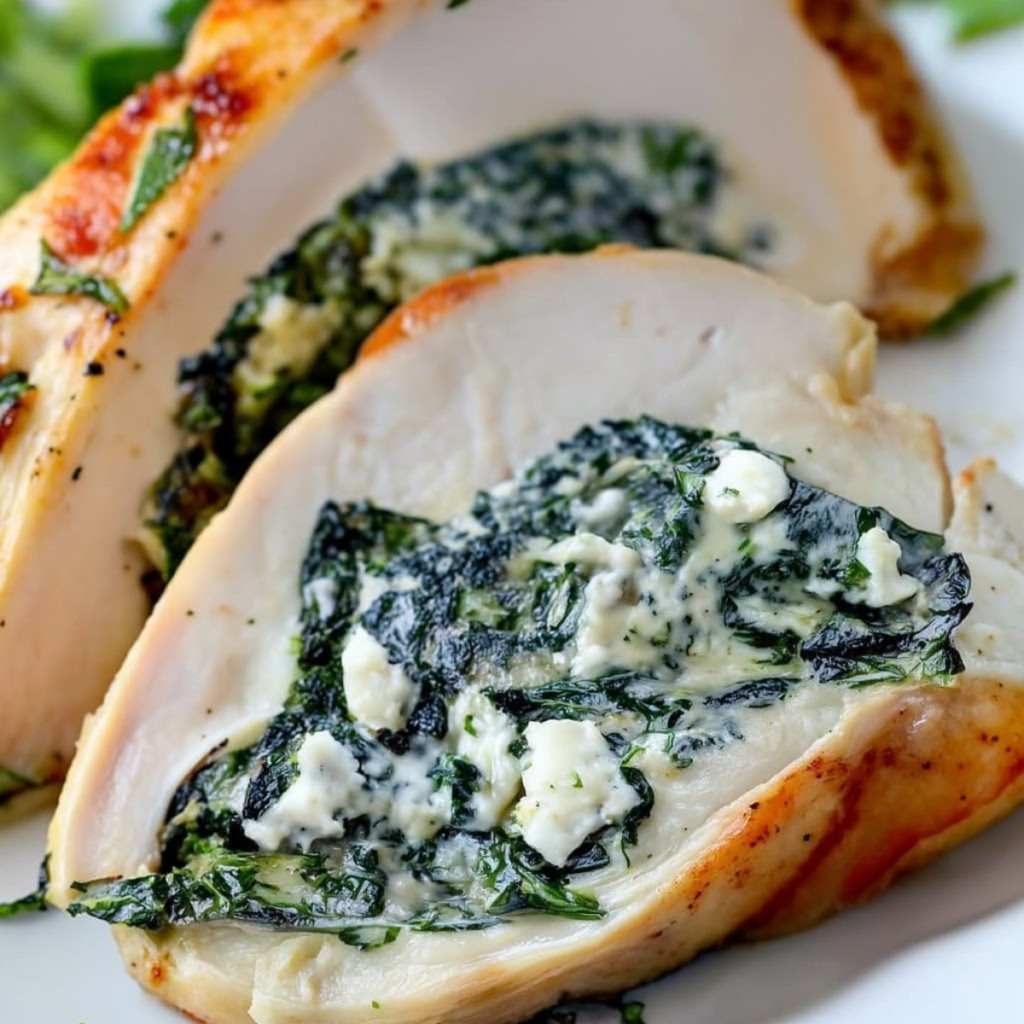 Spinach and Feta Stuffed Chicken Breast