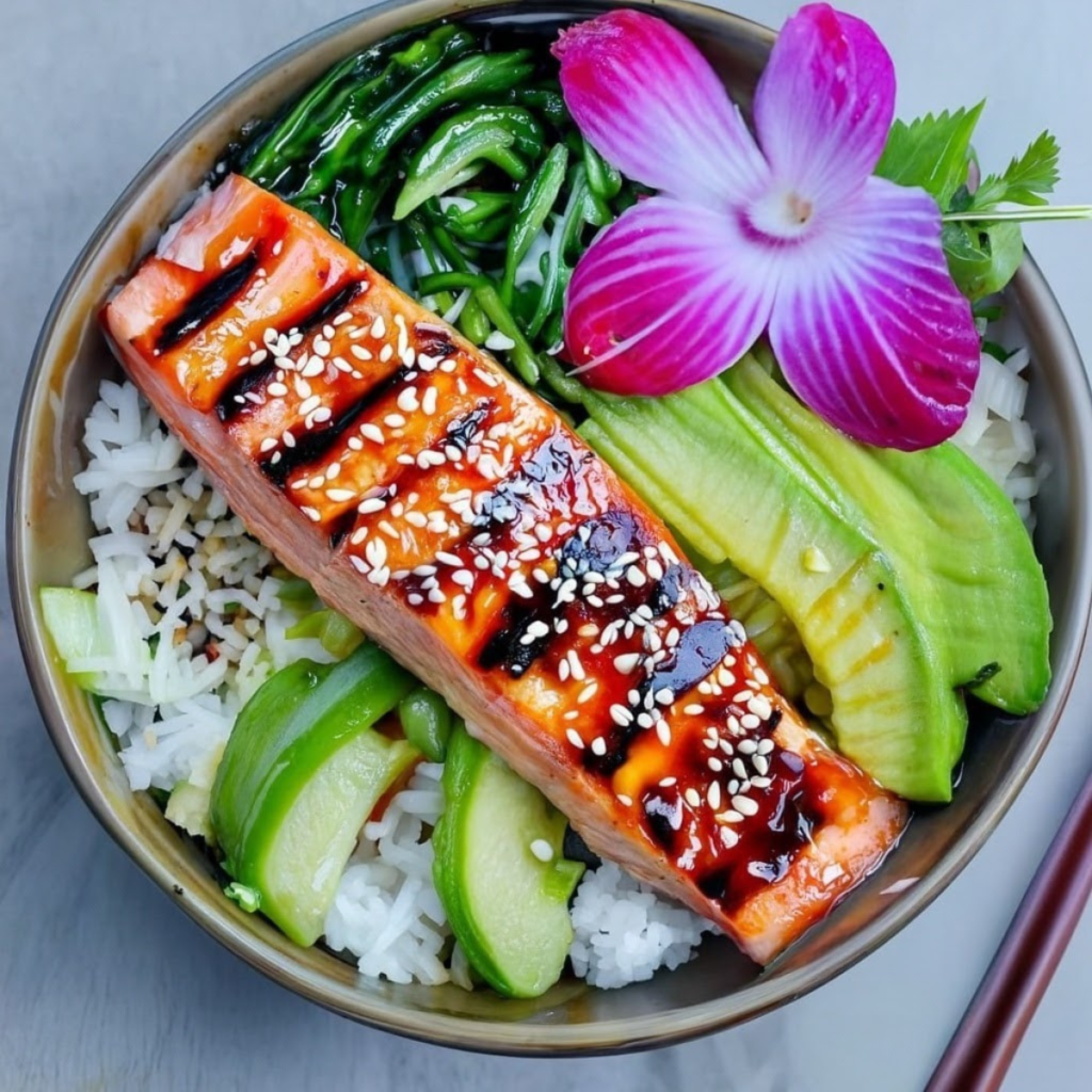 Teriyaki Glazed Salmon Bowl